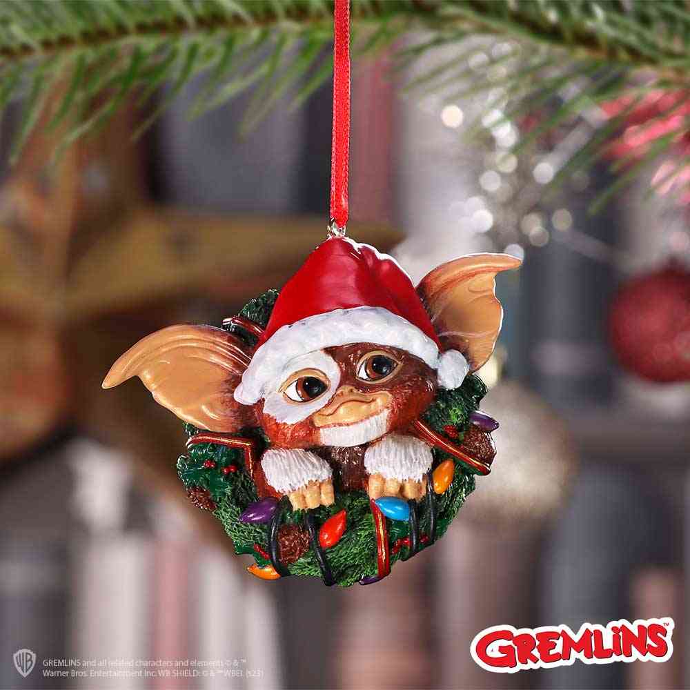 Nemesis Now Gremlins - Gizmo in Wreath Boule de Noël - Multicolore